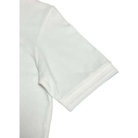 MADE IN ENGLAND製 FRED PERRY 襟ライン半袖鹿の子ポロシャツ ホワイト 36サイズ