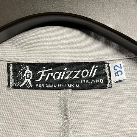 MADE IN ITALY製 FRAIZZOLI コットンテーラードジャケット ライトグレー 52サイズ
