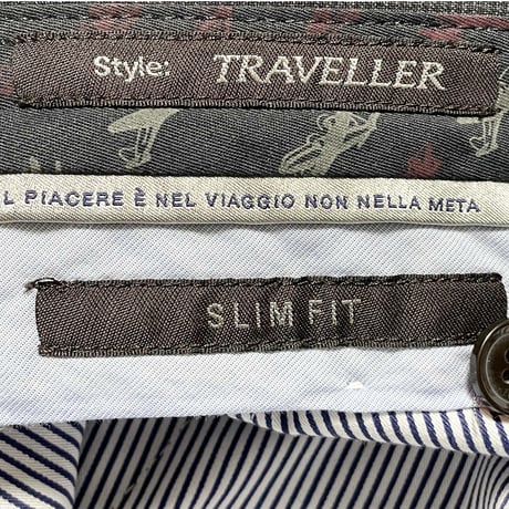 PT01 TRAVELLER Slim Fit 千鳥格子スラックス チャコールグレー 48サイズ