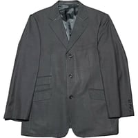 ▲訳あり商品▲ MADE IN JAPAN製 BURBERRY BLACK LABEL 3ピースストライプスーツ チャコールグレー 42L