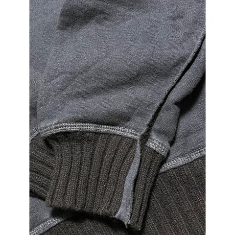 MADE IN ITALY製 009 i-be ウール混クルーネックトレーナー ネイビー Mサイズ