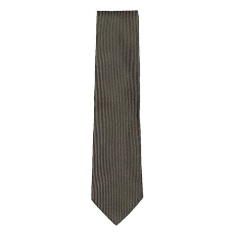 MADE IN ITALY製 GIANFRANCO FERRE ストライプ柄シルクウールネクタイ シルバーグレー
