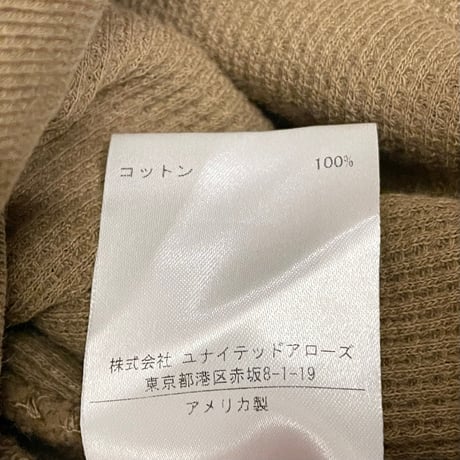 【UNITED ARROWS 取り扱い】 MADE IN USA製 CALUX オーバーサイズハーフジッププルオーバーパーカー カーキ Lサイズ