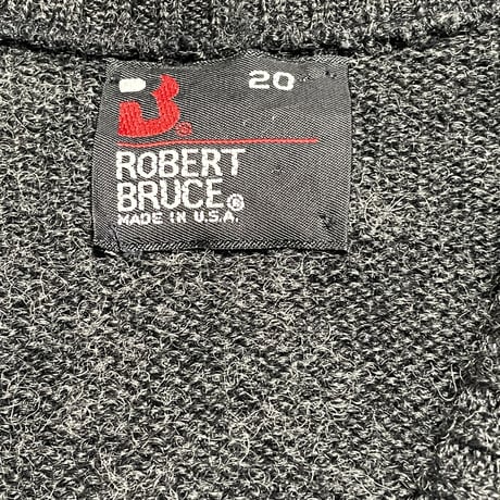 MADE IN USA製 ROBERT BRUSE Vネックニットベスト グレー