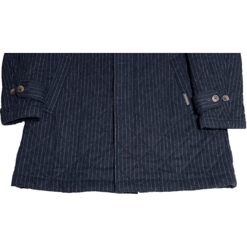 MADE IN ENGLAND製 LAVENHAM ウール混ストライプ柄キルティング 