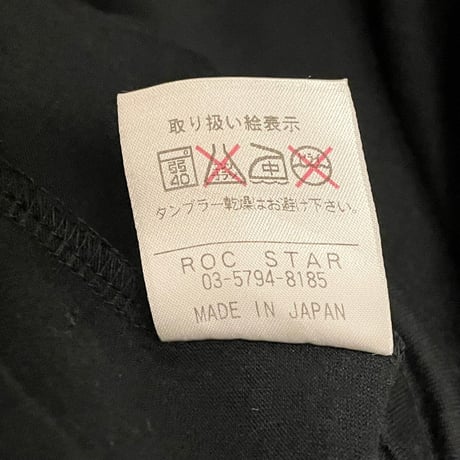 MADE IN JAPAN製 ROCSTAR HIPHOPプリントTシャツ ブラック Lサイズ