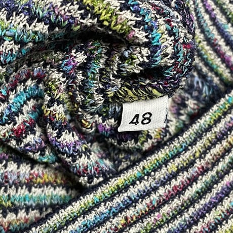 MADE IN ITALY製 MISSONI SPORT Vネックセーター マルチカラー 48サイズ