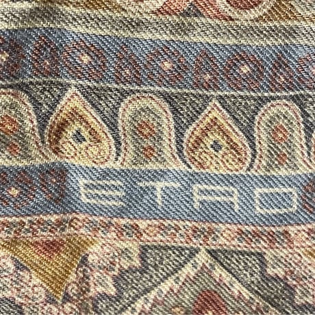 MADE IN ITALY製 ETRO ペイズリー柄ウールシルクストール マルチカラー