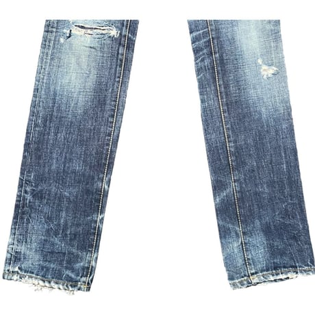 MADE IN ITALY製 DSQUARED2 ダメージ加工デニムパンツ インディゴ 46サイズ
