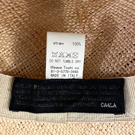 MADE IN ITALY製 CA4LA 天然草 ストローハット 小麦色