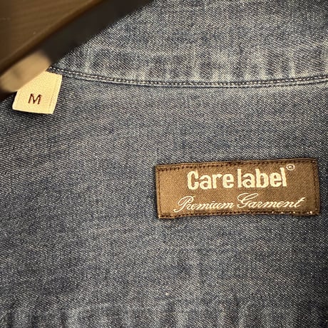 MADE IN ITALY製 Care label 長袖デニムシャツ インディゴ Mサイズ