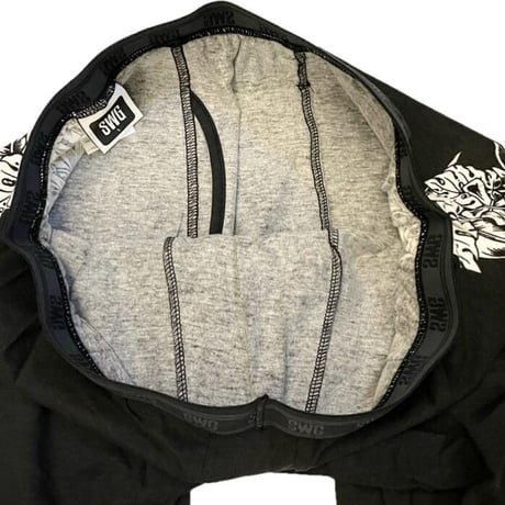 ☆タグ付き新古品☆ MADE IN JAPAN製 SWAGGER クロスボタニカル柄レギンス ブラック Fサイズ