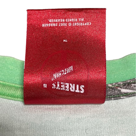 名作 MADE IN JAPAN製 SWAGGER クラシックカー総柄プリントTシャツ グリーン Mサイズ