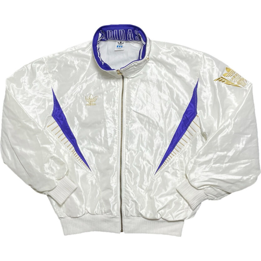 adidasアディダスナイロンフードジャケットデサントMADEin JAPAN DESCENTE製 80~90s adidas フード付きフルジップナイロン