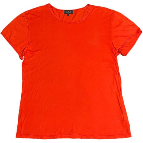 ▲訳あり商品▲ MADE IN FRANCE製 A.P.C. 半袖クルーネックTシャツ レッド 1サイズ