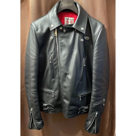 MADE IN ENGLAND製 LEWIS LEATHERS No.391T LIGHTNING TIGHT FIT COWHIDE ライダースジャケット ブラック 38サイズ