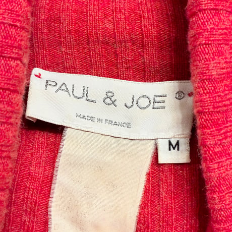 MADE IN FRANCE製 PAUL & JOE タートルネックウールセーター レッド Mサイズ