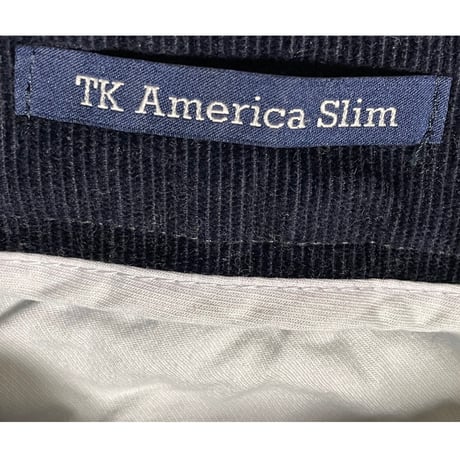 MADE IN ITALY製 entre amis collection TK America Slim コーデュロイパンツ ネイビー W31/45サイズ