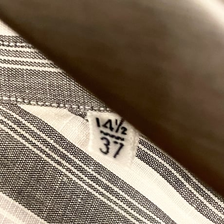 【BARNEYS NEWYORK 取り扱い】 MADE IN ITALY製 FRAY ストライプ柄長袖リネンコットンシャツ マルチカラー 37-14 1/2サイズ