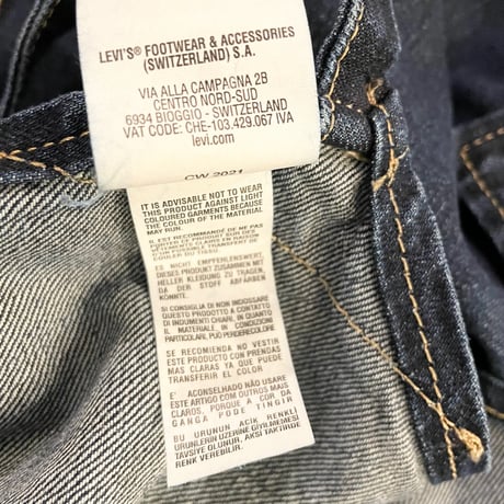 ★新品★ 定価31%OFF LEVI'S 首かけウォッシュ加工デニムエプロン インディゴ Fサイズ
