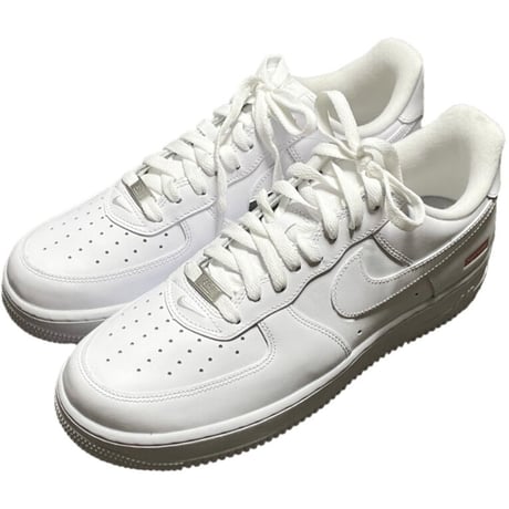 ☆箱、黒タグ、替え紐付き新古品☆ NIKE AIR FORCE 1 × SUPREME Wネームスニーカー US10/28cm