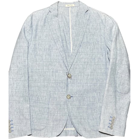 【ベイクルーズ取り扱い】MADE IN ITALY製 Mr. Rick Tailor コットンリネンテーラードジャケット サックス 46サイズ