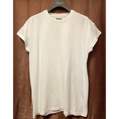 MADE IN JAPAN製 ROCSTAR 無地ショートスリーブTシャツ ホワイト Lサイズ