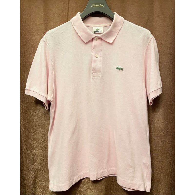 LACOSTE DEVANLAY 半袖鹿の子ポロシャツ ピンク 4サイズ LACOSTE DEVANLAY 半袖鹿の子ポロシャツ ピンク 4サイズ