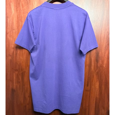 MADE IN USA製 80s Hanes Fifty-Fiftyボディ 貝殻立体プリントTシャツ パープル Lサイズ