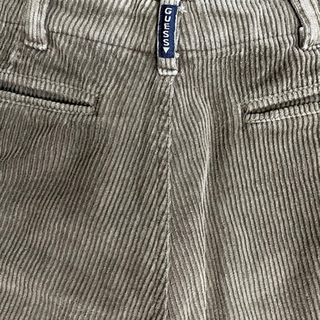 MADE IN USA製 90s GUESS JEANS TRADEMARKタグ コーデュロイパンツ ブラウン W31サイズ