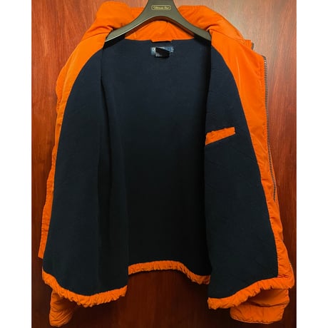 90s Polo by Ralph Lauren フード付き中綿フルジップジャケット オレンジ XXLサイズ