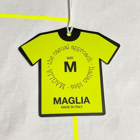 ★新品★ MADE IN ITALY製 MAGLIA 2025年AWモデル 「M by MAGLIA」 プリント クルーネックTシャツ ホワイト M～XLサイズ