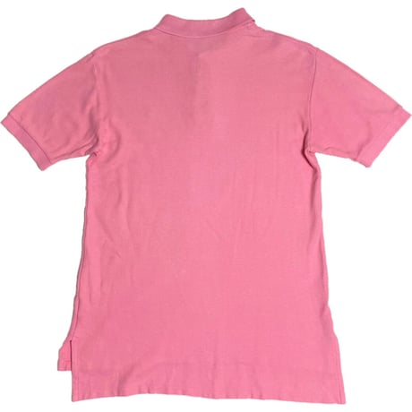 90s ナイガイ製 Polo by Ralph Lauren 半袖鹿の子ポロシャツ ピンク Mサイズ