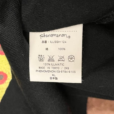 MADE IN JAPAN製 PHENOMENON 2008年モデル プリントTシャツ ブラック XLサイズ
