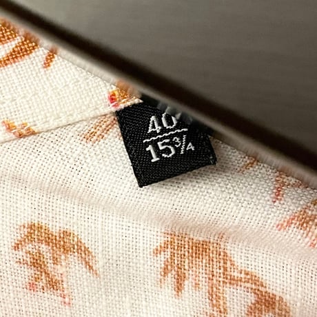 MADE IN ITALY製 BARNEYS NEWYORK 長袖リネンアロハウエスタンシャツ ホワイト 40-15 3/4サイズ