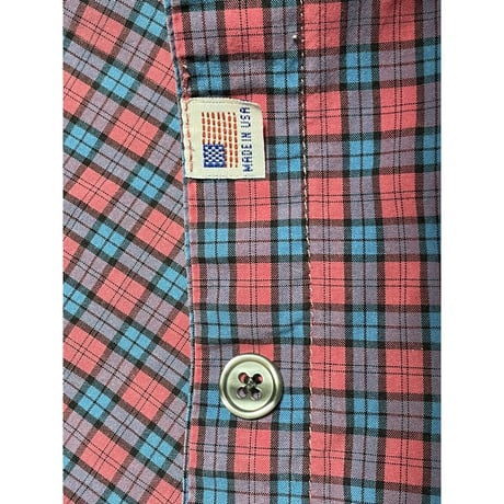 ▲訳あり商品▲ MADE IN USA製 steven alan 長袖チェックシャツ ピンク×ブルー XSサイズ