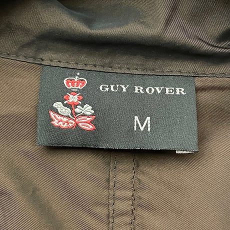 MADE IN ITALY製 GUY ROVER フルジップナイロンサファリジャケット ブラウン Mサイズ