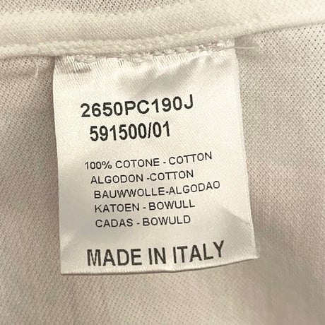 【BARNEYS NEWYORK 取り扱い】 MADE IN ITALY製 GUY ROVER 半袖鹿の子ニットシャツ ホワイト Mサイズ