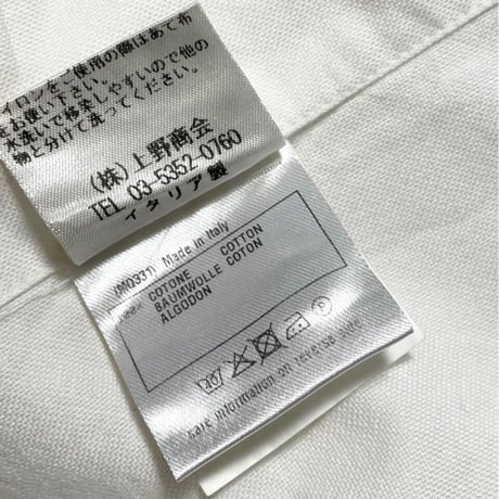 MADE IN ITALY製 Capri 長袖オックスフォードシャツ ホワイト Lサイズ