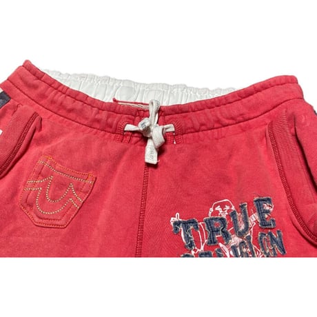 TRUE RELIGION スウェットハーフパンツ オレンジ Lサイズ