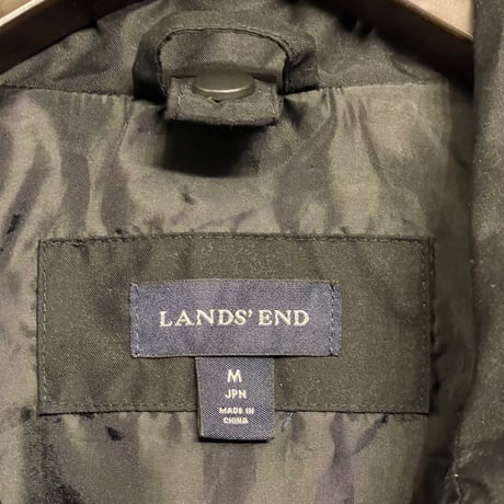 LAND'S END フード付きナイロンコート ブラック Mサイズ