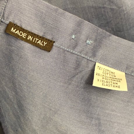 ▲訳あり商品▲ MADE IN ITALY製 STEFANO CONTI 長袖ドレスシャツ ネイビー 38-15サイズ
