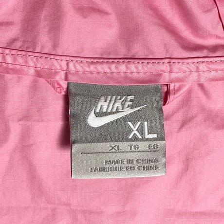 NIKE フルジップナイロンパーカー ピンク×パープル XLサイズ