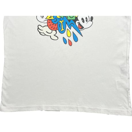 GLOBAL WORK × Disney MICKEY MOUSE プリントTシャツ ホワイト Lサイズ