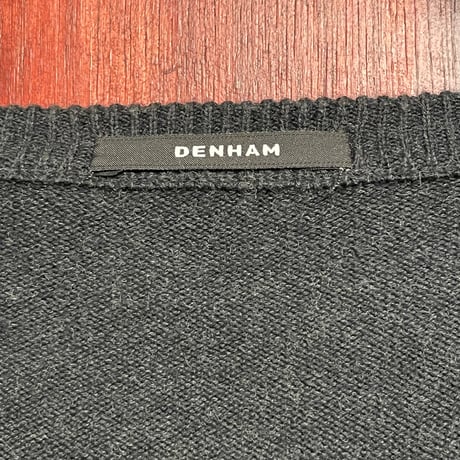 DENHAM クルーネックコットンセーター チャコールグレー 2サイズ