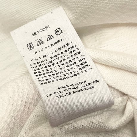 MADE IN JAPAN製 45rpm umii908 半袖鹿の子ポロシャツ ホワイト 3サイズ