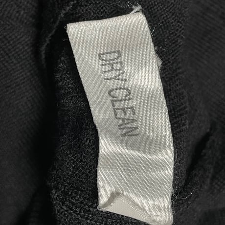 MADE IN ITALY製 SAKS FIFTH AVENUE メリノウールニットベスト ブラック Sサイズ