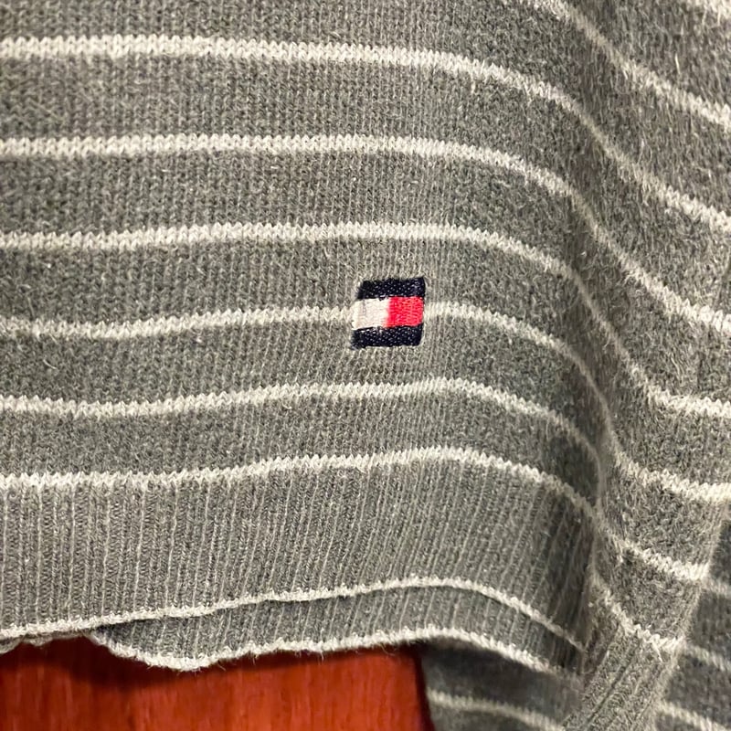 希少 MADE IN ITALY製 90s TOMMY HILFIGER フラッグタグ ボーダ