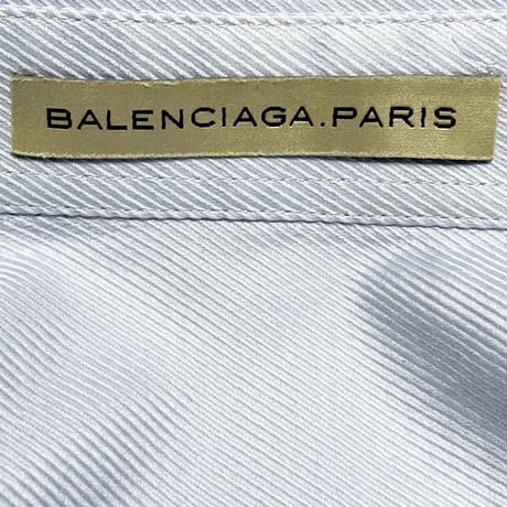 MADE IN ITALY製 BALENCIAGA 長袖シャツ サックスブルー XSサイズ