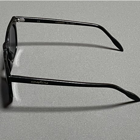展示品渡し ★新品★ MADE IN ITALY製 SARAGHINA ARIA 480-BL HANDMADEサングラス ブラック ブラックレンズ